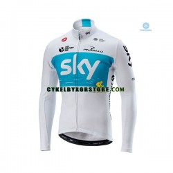 Herr Cykeltröjor Långärmad och Bib Cykeltights Vinter Thermal Fleece 2018 Team Sky N001