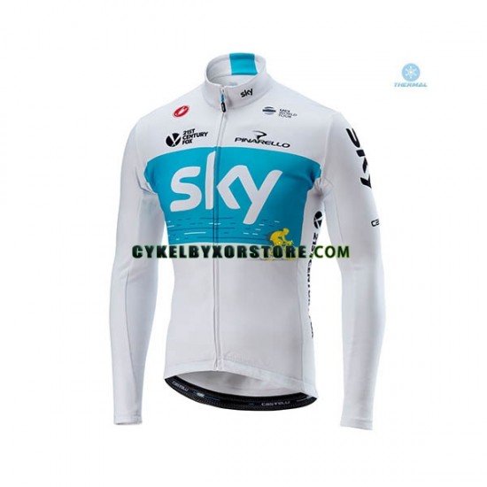 Herr Cykeltröjor Vinter Thermal Fleece 2018 Team Sky N001