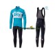 Herr Cykeltröjor Långärmad och Bib Cykeltights Vinter Thermal Fleece 2018 Team Sky N002