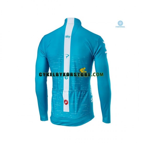 Herr Cykeltröjor Vinter Thermal Fleece 2018 Team Sky N002