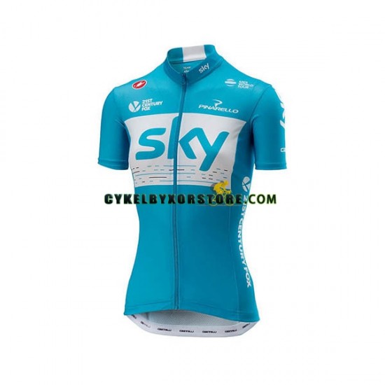Dam Cykeltröjor Kortärmad 2018 Team Sky N002