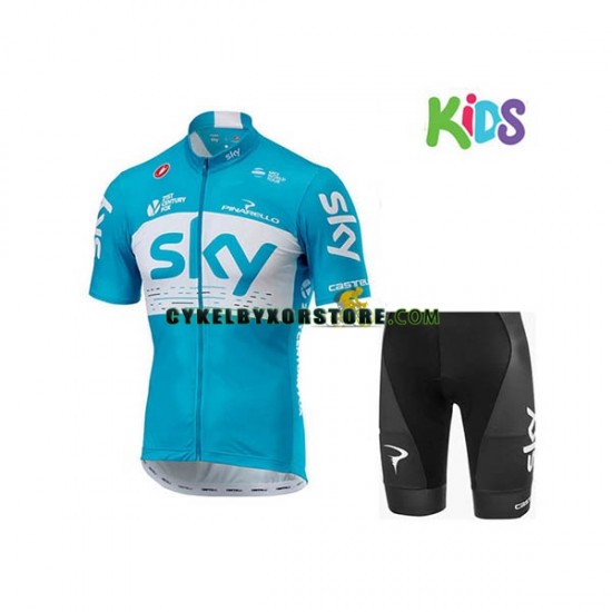 Barn Cykeltröjor och Cykelshorts 2018 Team Sky N002