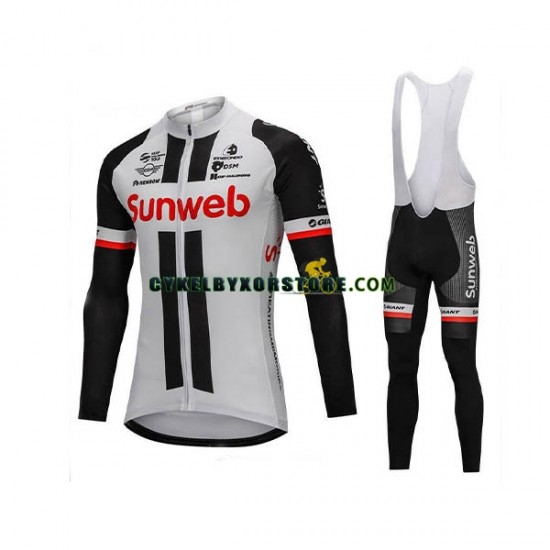 Herr Cykeltröjor Långärmad och Bib Cykeltights 2018 Team Sunweb N001