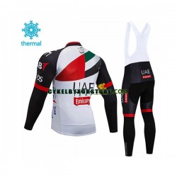 Herr Cykeltröjor Långärmad och Bib Cykeltights Vinter Thermal Fleece 2018 Team UAE N001