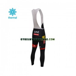 Herr Långa cykelbyxor med hängslen Vinter Thermal Fleece 2018 Team UAE N001
