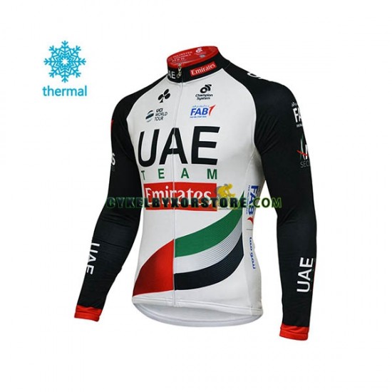 Herr Cykeltröjor Vinter Thermal Fleece 2018 Team UAE N001