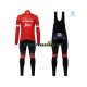 Herr Cykeltröjor Långärmad och Bib Cykeltights Vinter Thermal Fleece 2018 Trek-Segafredo N001