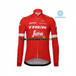 Herr Cykeltröjor Långärmad och Bib Cykeltights Vinter Thermal Fleece 2018 Trek-Segafredo N001
