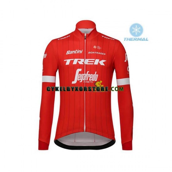 Herr Cykeltröjor Långärmad och Bib Cykeltights Vinter Thermal Fleece 2018 Trek-Segafredo N001