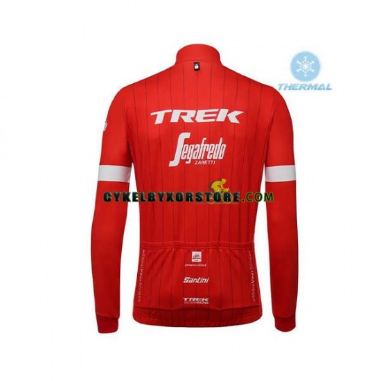 Herr Cykeltröjor Långärmad och Bib Cykeltights Vinter Thermal Fleece 2018 Trek-Segafredo N001