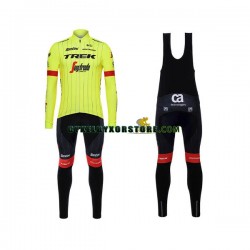 Herr Cykeltröjor Långärmad och Bib Cykeltights 2018 Trek-Segafredo N002