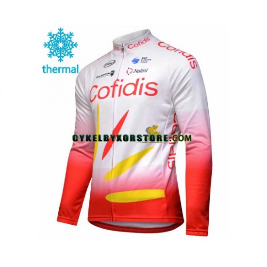 Herr Cykeltröjor Vinter Thermal Fleece 2019 Cofidis Pro Team N001