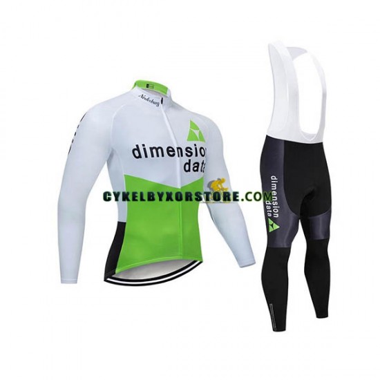 Herr Cykeltröjor Långärmad och Bib Cykeltights 2019 Dimension Data N001