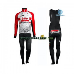 Herr Cykeltröjor Långärmad och Bib Cykeltights Vinter Thermal Fleece 2019 Lotto Soudal N001