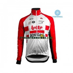 Herr Cykeltröjor Långärmad och Bib Cykeltights Vinter Thermal Fleece 2019 Lotto Soudal N001