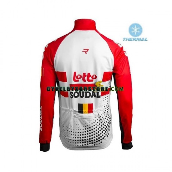 Herr Cykeltröjor Långärmad och Bib Cykeltights Vinter Thermal Fleece 2019 Lotto Soudal N001