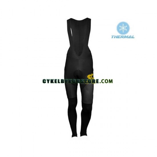 Herr Cykeltröjor Långärmad och Bib Cykeltights Vinter Thermal Fleece 2019 Lotto Soudal N001