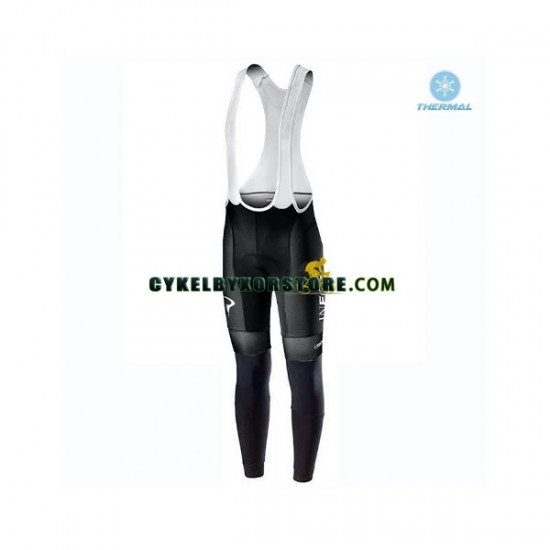 Herr Cykeltröjor Långärmad och Bib Cykeltights Vinter Thermal Fleece 2019 TEAM INEOS N001