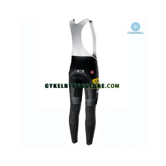 Herr Cykeltröjor Långärmad och Bib Cykeltights Vinter Thermal Fleece 2019 TEAM INEOS N001