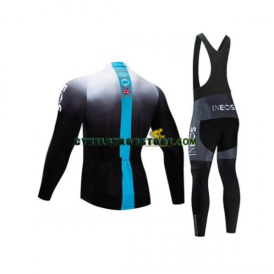 Herr Cykeltröjor Långärmad och Bib Cykeltights 2019 TEAM INEOS N003