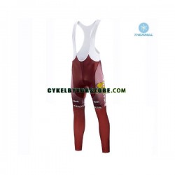 Herr Långa cykelbyxor med hängslen Vinter Thermal Fleece 2019 Team Katusha Alpecin N001