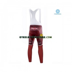 Herr Långa cykelbyxor med hängslen Vinter Thermal Fleece 2019 Team Katusha Alpecin N001