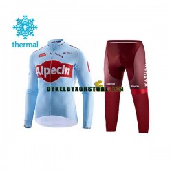 Herr Cykeltröjor Långärmad och Cykeltights Vinter Thermal Fleece 2019 Team Katusha Alpecin N001