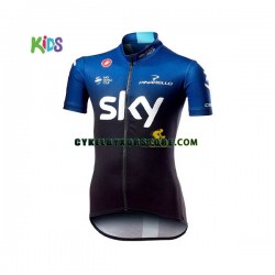Barn Cykeltröjor Kortärmad 2019 Team Sky N001