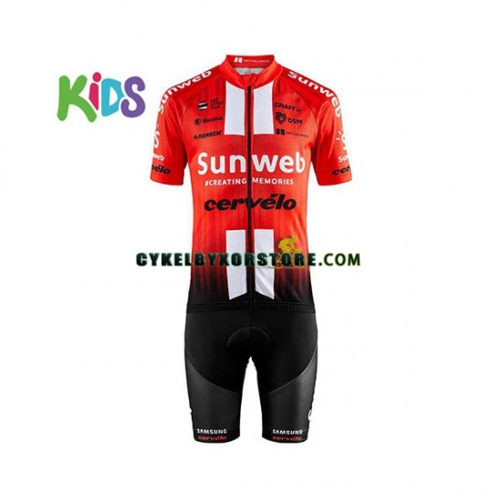 Barn Cykeltröjor och Cykelshorts 2019 Team Sunweb N001