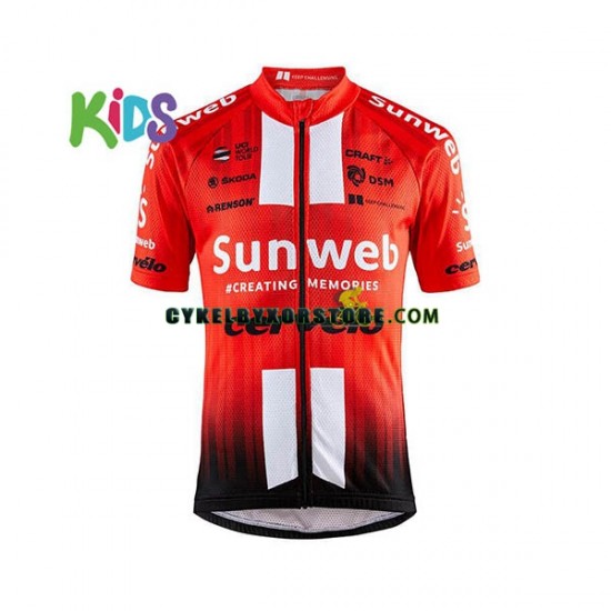 Barn Cykeltröjor och Cykelshorts 2019 Team Sunweb N001