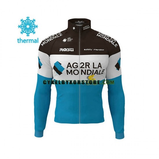 Herr Cykeltröjor Vinter Thermal Fleece 2020 AG2R La Mondiale N001