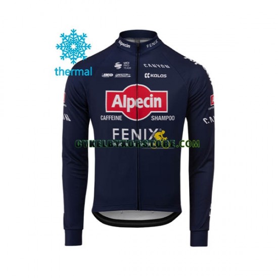 Herr Cykeltröjor Vinter Thermal Fleece 2020 Alpecin-Fenix N001