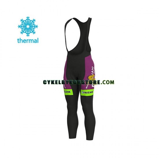 Herr Långa cykelbyxor med hängslen Vinter Thermal Fleece 2020 Bardiani-CSF N001