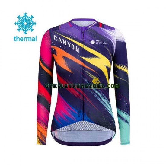 Dam Cykeltröjor Vinter Thermal Fleece 2020 Canyon-SRAM N001