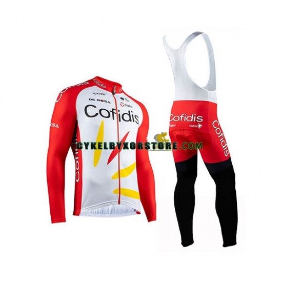 Herr Cykeltröjor Långärmad och Bib Cykeltights 2020 Cofidis Pro Team N001