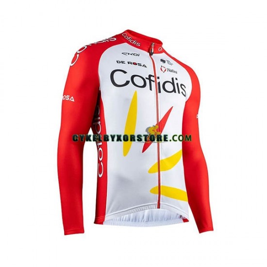 Herr Cykeltröjor Långärmad och Bib Cykeltights 2020 Cofidis Pro Team N001