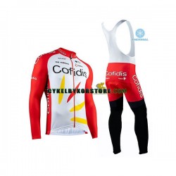 Herr Cykeltröjor Långärmad och Bib Cykeltights Vinter Thermal Fleece 2020 Cofidis Pro Team N001