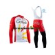 Herr Cykeltröjor Långärmad och Bib Cykeltights Vinter Thermal Fleece 2020 Cofidis Pro Team N001