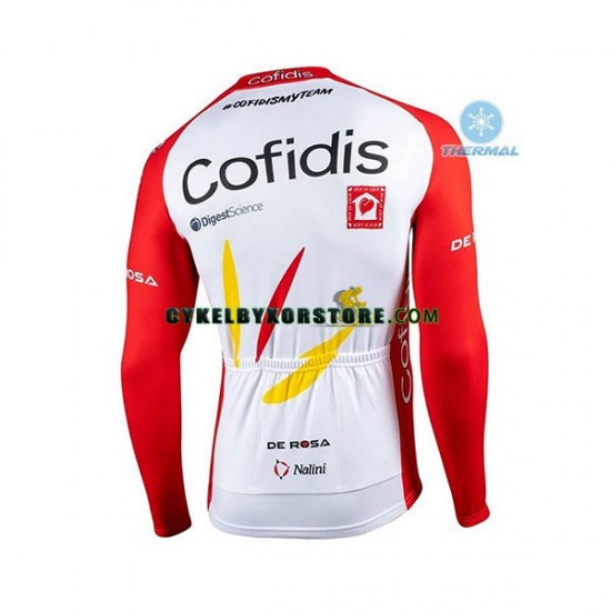 Herr Cykeltröjor Långärmad och Bib Cykeltights Vinter Thermal Fleece 2020 Cofidis Pro Team N001