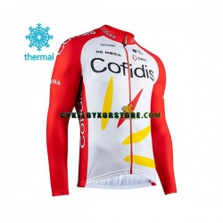 Herr Cykeltröjor Vinter Thermal Fleece 2020 Cofidis Pro Team N001