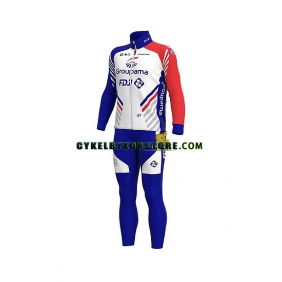 Herr Cykeltröjor Långärmad och Bib Cykeltights 2020 Groupama-FDJ N001