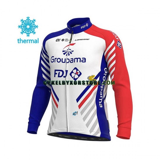 Herr Cykeltröjor Vinter Thermal Fleece 2020 Groupama-FDJ N001