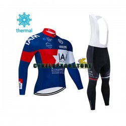 Herr Cykeltröjor Långärmad och Bib Cykeltights Vinter Thermal Fleece 2020 IAM Cycling N002