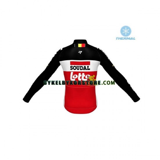 Herr Cykeltröjor Långärmad och Bib Cykeltights Vinter Thermal Fleece 2020 Lotto Soudal N001