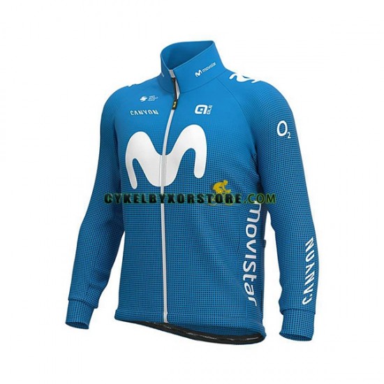 Herr Cykeltröjor Långärmad och Bib Cykeltights 2020 Movistar Team N001