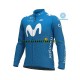 Herr Cykeltröjor Långärmad och Bib Cykeltights Vinter Thermal Fleece 2020 Movistar Team N001