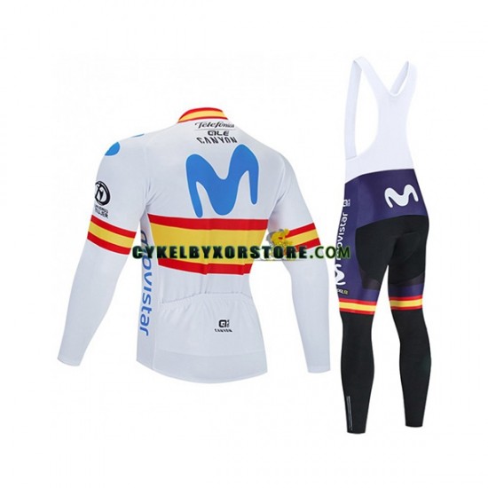 Herr Cykeltröjor Långärmad och Bib Cykeltights 2020 Movistar Team N002