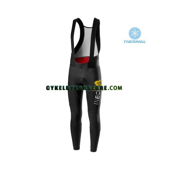 Herr Cykeltröjor Långärmad och Bib Cykeltights Vinter Thermal Fleece 2020 TEAM INEOS N001