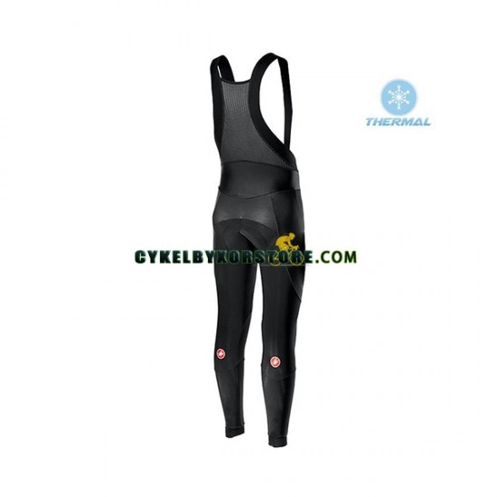 Herr Cykeltröjor Långärmad och Bib Cykeltights Vinter Thermal Fleece 2020 TEAM INEOS N001