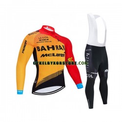 Herr Cykeltröjor Långärmad och Bib Cykeltights 2020 Team Bahrain McLaren N001